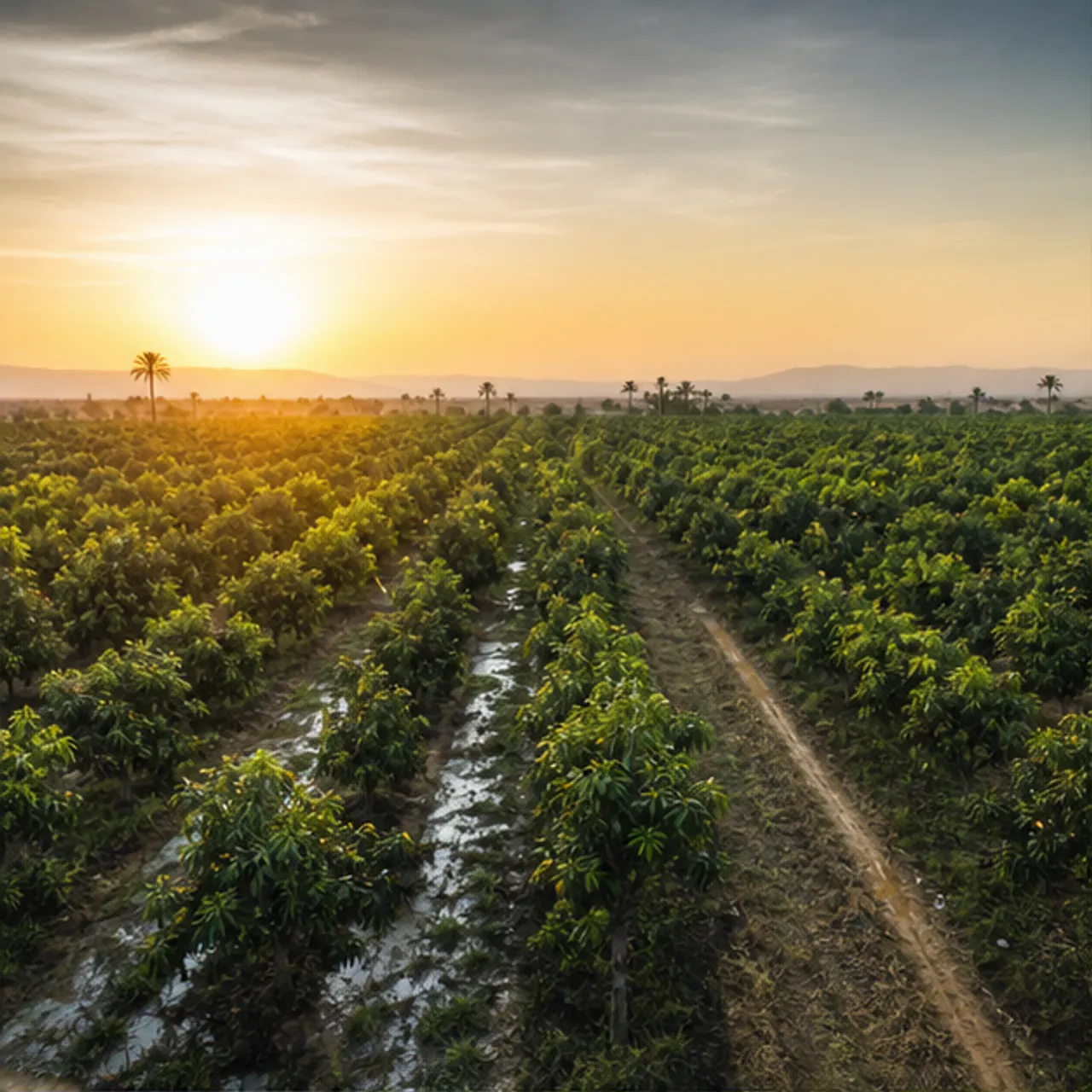 Mango trees in an Egyptian growing region